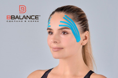 Тейп BBalance голубой 2,5 м х 5 см х 2 рул шелк, для лица BB Face Pack 998556 фото 3