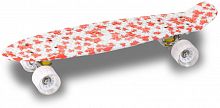 Скейтборд 22х6" Пениборд красно-белый 2206 998887 01601