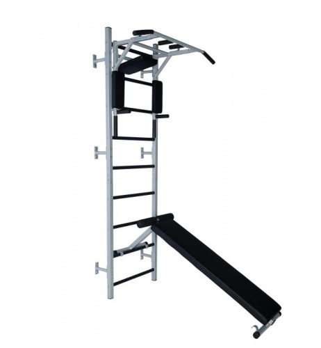 Шведская стенка ДТ (выс-2,6м, шир-0,65м) серая + Турник 3 в 1 + Скамья 997675