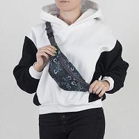 Сумка на пояс черный-серый зиг-заг 7983 П-600, 4451707