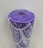 Коврик для йоги 0,6х61х173 см фиолетовый с принтом 05487