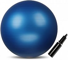 Мяч фитнес 65 см синий с насосом IN002 Indigo 25312