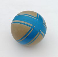 Мяч резиновый (каучуковый) 7,5 см Р7-75 сине-бежевый 996831
