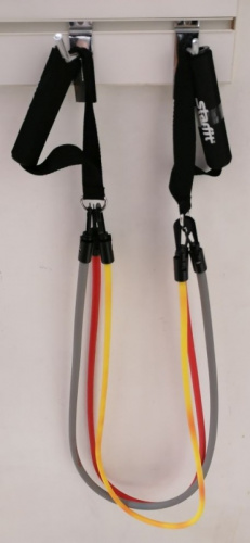 Эспандер для пресса (3 силик жгута) 1,35 м регул, без манж, ES-605 Starfit PapaZ