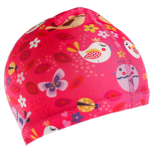 Шапочка для плавания детская Lyc розовый Птички 2388944