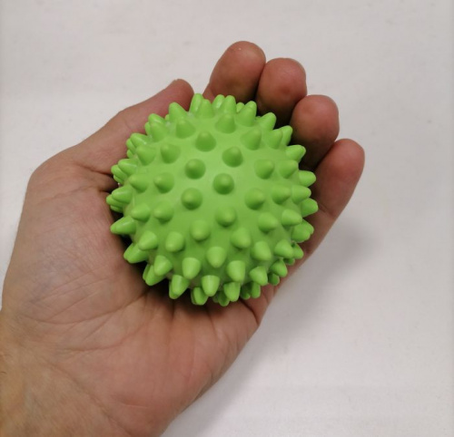 Мяч массажный 07 см мягкий "Ёжик" Silapro зеленый 995918 фото 3