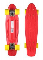 Скейтборд 22х6" Пениборд Fish красный с желтыми колесами 03370