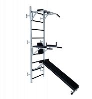 Шведская стенка ДТ (выс-2,3м, шир-0,65м) серая + Турник 3 в 1 + Навес+брусья + Скамья 997674