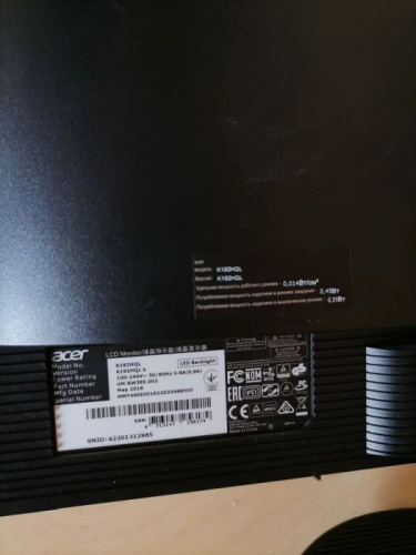 Монитор LED 18,5" Acer k192hql 995352 фото 3