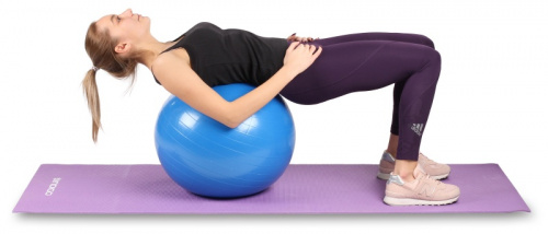 Мяч фитнес 65 см синий с насосом IN002 Indigo 25312 фото 3