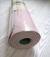 Коврик для йоги 0,6х61х183 см розово-серый TPE Yoga mat 00756-16