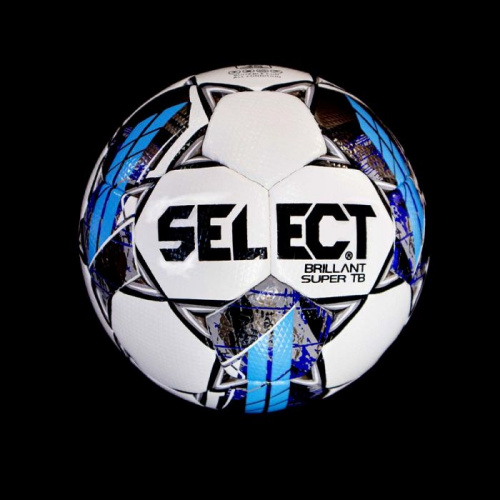 Мяч футбольный №4 SELECT бело-синий 05062