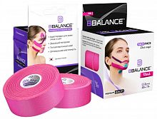Тейп BBalance розовый 2,5 м х 5 см х 2 рул, шелк, для лица BB Face Pack 998634