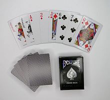 Карты 54 шт "BCKPuke" картон черно-серебряные 1,8 см х 9 см х 6 см 09062