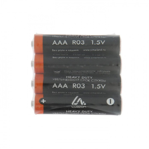 Батарейка AAA 4 шт R03 Luazon 1740934 фото 4