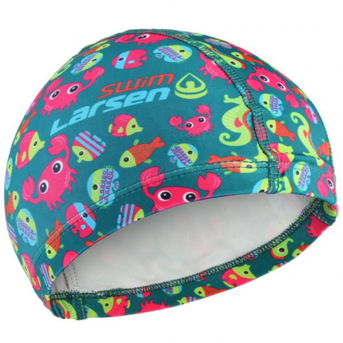 Шапочка для плавания детская Lyc LC104 зелено-розовая 365361