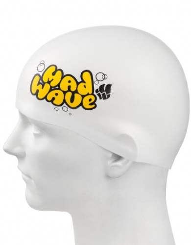 Шапочка для плавания Silicone Junior белый