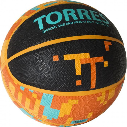 Мяч баскетбольный №7 Torres TT черно-оранжевый 11722