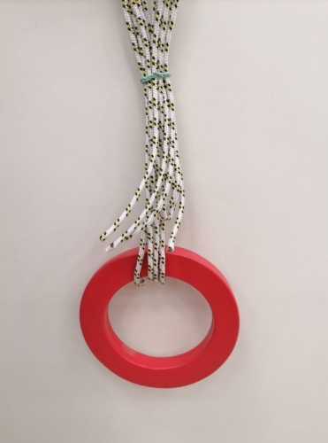 Кольца гимнастические дерево красный 16 см 998255