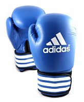 Перчатки боксерские 10 унц Adidas синие нат. кожа 02151