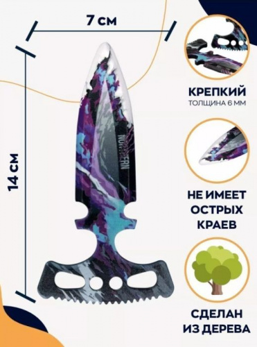 Макет ножа Тычковый нож фанера V2 6 мм 2 шт Происхождение Genesis Standoff 2 00502 фото 2