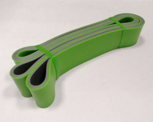 Эспандер-кольцо замкнутое 2,08м х 4,5мм х 4,5 см зелено-серый 55 кг "Растяжка" 996026