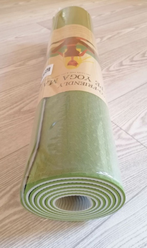 Коврик для йоги 0,6х61х183 см зеленый-серый TPE Yoga mat 00756-8 фото 2 Коврик для йоги 0,6х61х183 см зеленый-серый TPE Yoga mat 00756-8 фото 2