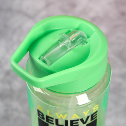 Бутылка для воды 800 мл "Always believe" зеленая 5267528 фото 3