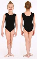 Купальник гимнастический 30 SM-353 черный Майка 01037