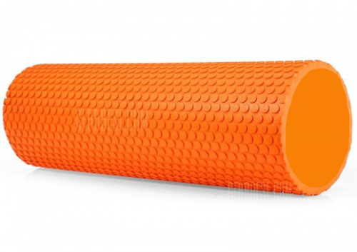 Ролик массажный для йоги 60*15 см оранжевый цельный 1545 EasyFit