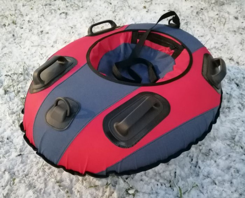 Ватрушка 95 см 95х80 см с 4 ручками Король Горок Ф5 синий-красный-синий 996757