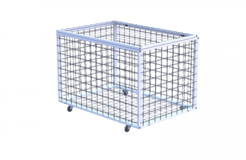 Корзина для хранения мячей передвижная металлическая (сетка) 997098 фото 2 Корзина для хранения мячей передвижная металлическая (сетка) 997098 фото 2