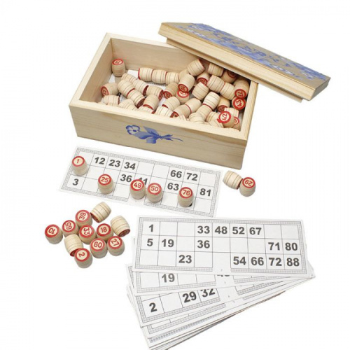 Лото в шкатулке роспись "Розы синие" 997717 фото 3