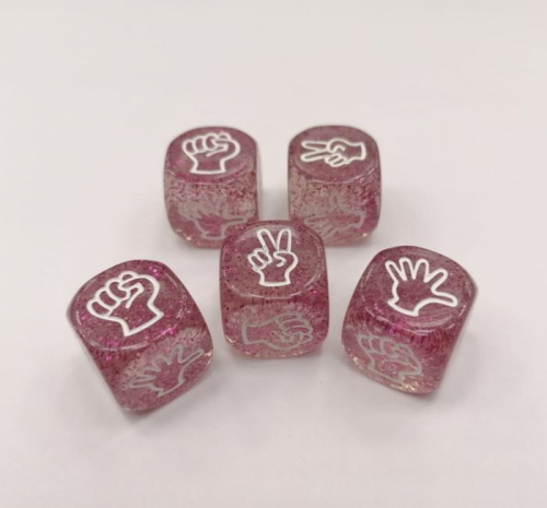 Зары (кубики игральные) 2,0х2,0 см нейрокубик пластик розовый 995805