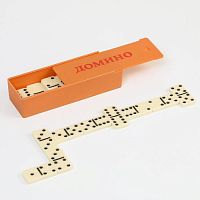 Домино кость 2х4 см в оранж. кор. "Классическое" 537843