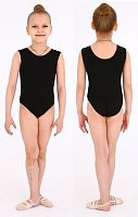 Купальник гимнастический 36 SM-353 черный Майка 01040
