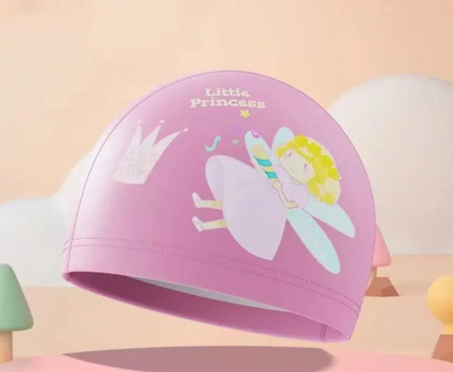 Шапочка для плавания детская PU Coated розовая Принцесса 995981 Шапочка для плавания детская PU Coated розовая Принцесса 995981