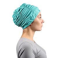 Шапочка для плавания для душа (с драпировкой) Lycra бирюзовый SM-092 03138