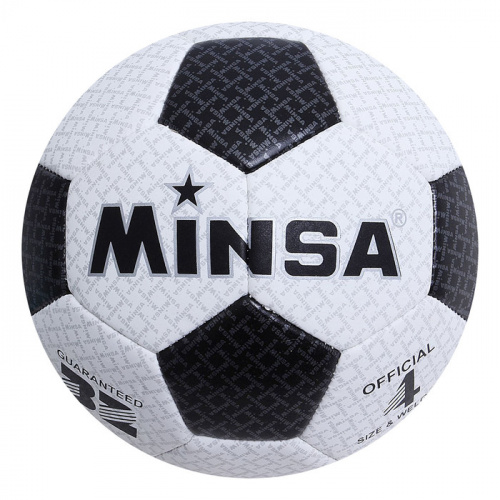 Мяч футбольный №4 черно-белый Minsa 1220046