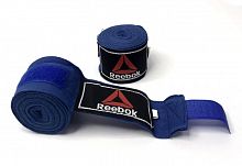 Бинты боксерские 4 м х/б + эластан синий Reebok 01218 