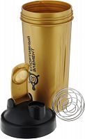 Шейкер 600 мл S01-600 золото c черной крышкой Sports Element 01943