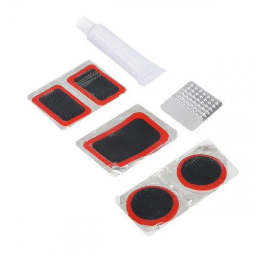 Ремкомплект (аптечка) 5 заплаток, наждачка, клей Silapro 195045 фото 2 Ремкомплект (аптечка) 5 заплаток, наждачка, клей Silapro 195045 фото 2