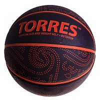 Мяч баскетбольный №7 Torres TT Оранж полоски (цвет бордово-оранж) 569176