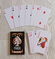 Карты 54 шт для покера большие 10,5х16,5 см 97616