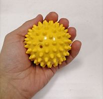 Мяч массажный 07 см мягкий "Ёжик" Silapro желтый 995919