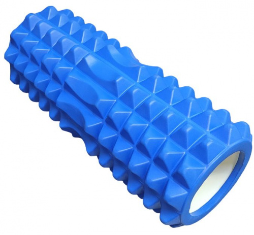 Ролик массажный для йоги 33*14 см синий 01559