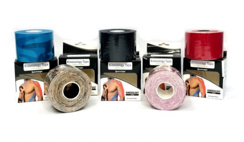 Тейп Кинесио Kinesiology Tape красный 5 м х 5 см 00579 фото 2