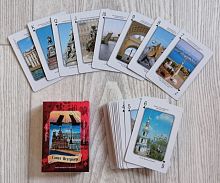 Карты 54 шт Санкт-Петербург красный "Мосты/Спас" 330003