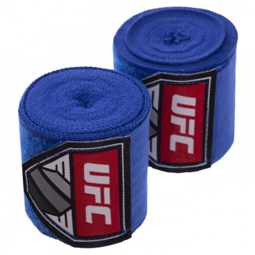 Бинты боксерские 5 м х/б + эластан синий UFC 04655 Бинты боксерские 5 м х/б + эластан синий UFC 04655
