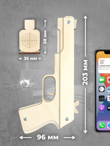 Макет пистолета Кольт (Colt) дерево Дублин 997607 фото 2